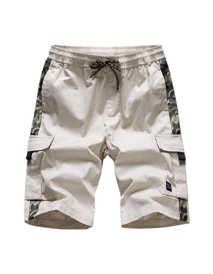SHOPIQAT Men's Camouflage Print Panel Multi Cargo Shorts - Premium from shopiqat - Just $8.750! Shop now at shopiqat